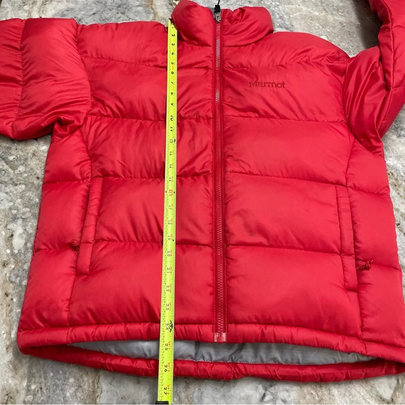 Marmot Goose Down Red Puffer Jacket Coat - Picture 6 of 15